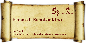 Szepesi Konstantina névjegykártya